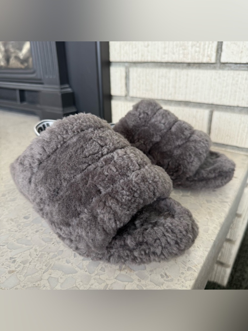 UGG Fluff Yeah Faux Fur Slingback Sandal